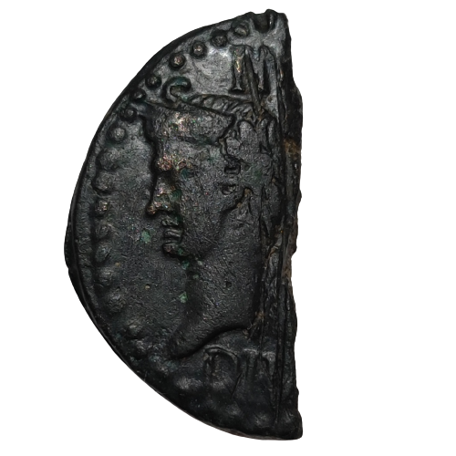 Nemausus / Nîmes, Auguste et Agrippa, demi dupondius de Nîmes