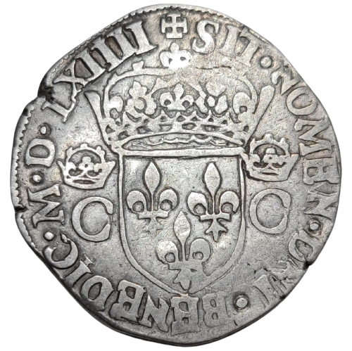 Charles IX, teston, 2ème type 1564 Tours