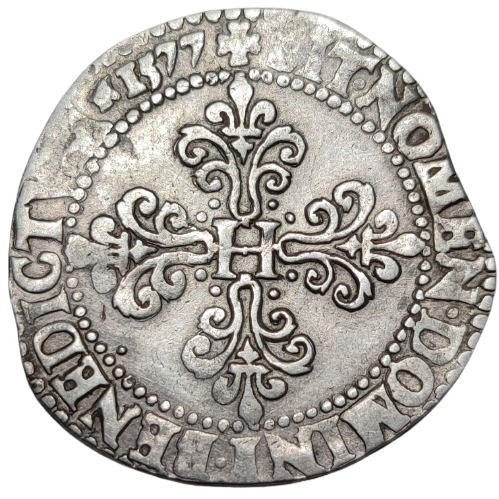 Henri III, franc au col plat 1577 Paris