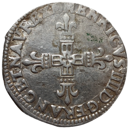 Henri IV, quart d'écu du Béarn à la croix de face1609 Morlaàs