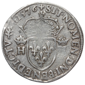 Henri III, teston au col gaufré 1576 Paris