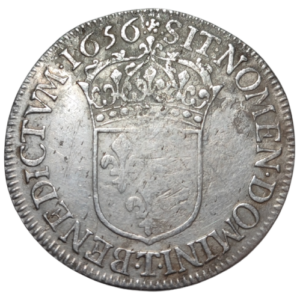 Louis XIV, demi-écu à la mèche longue 1656 Nantes