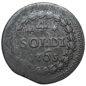 République Corse, Pascal Paoli, 4 soldi 1765 Murato