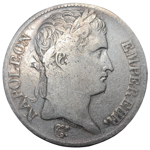 Napoléon 1er, 5 francs, Napoléon empereur, empire français 1813 Toulouse