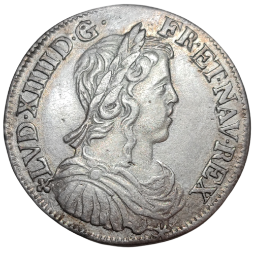 Louis XIV, demi-écu à la mèche longue 1651 Angers