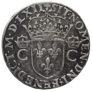 Charles IX, teston, 2ème type 1562 Paris