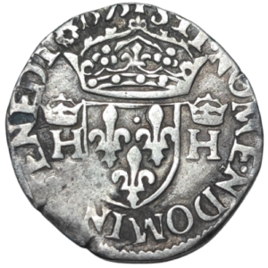Henri III, demi-teston, 3ème type au col fraisé 1575 Rouen