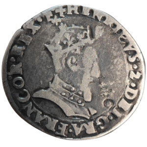 Henri II, demi-teston à la tête couronnée 1552 Lyon
