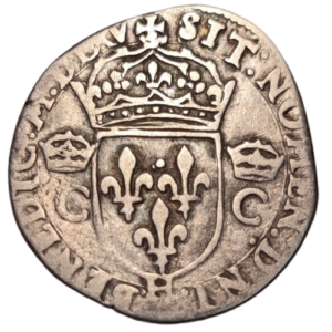 Charles IX, demi-teston, 2ème type 1565 La Rochelle