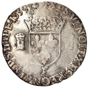 Henri II, teston à la tête nue, 1er type 1559 Angers