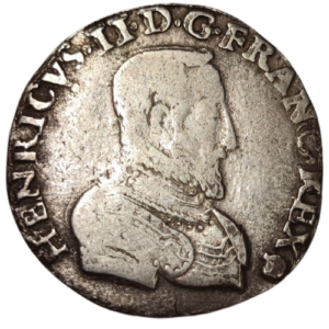 Henri II, teston à la tête nue, 1er type 1559 Angers