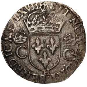 Charles IX, teston, 2ème type 1568 La Rochelle