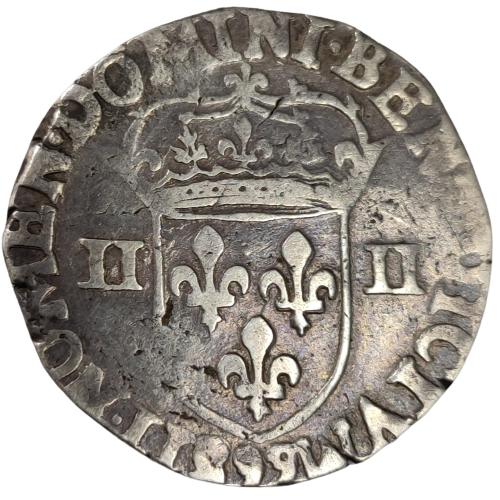 Charles X (la ligue), quart d'écu 1596 Dinan