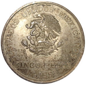 Etats unis Mexicain, 5 pesos 1953 Mexico