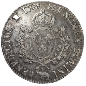 Louis XVI, écu de Béarn aux branches d&rsquo;olivier 1784 Pau