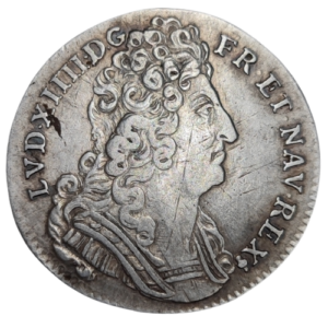Louis XIV, quart d’écu aux 3 couronnes 1709	Reims