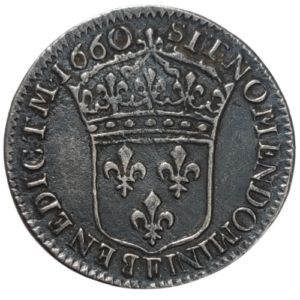 Louis XIV, douzième d&rsquo;écu à la mèche longue 1660 Tours