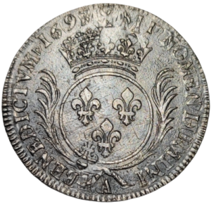 Louis XIV, écu aux palmes 1693 Paris