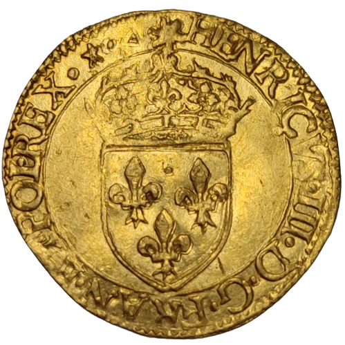 Henri III, écu d'or au soleil 1587 Tours