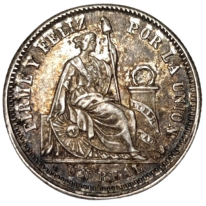 1 réal, monnaie de transition 1859 Lima