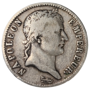 Napoléon 1er, 1 franc tête laurée, empire français 1810 Perpignan