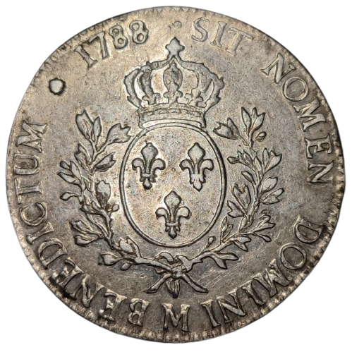 Louis XVI, écu aux branches d'olivier 1788 Toulouse