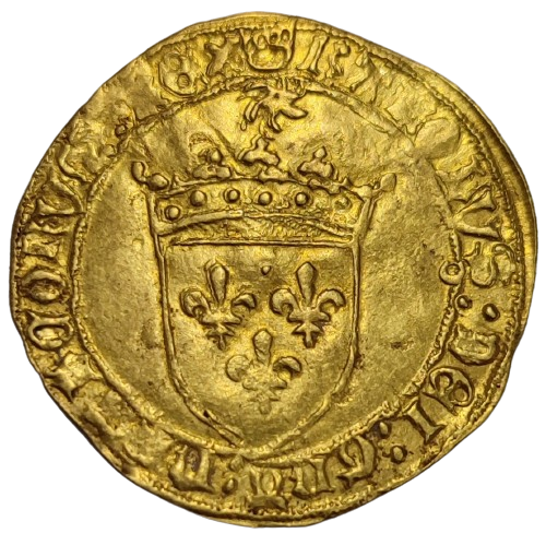 Charles VIII, écu d'or au soleil, 1ère émission Angers