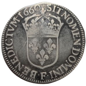 Louis XIV, demi-écu au buste juvénile 1660 Angers