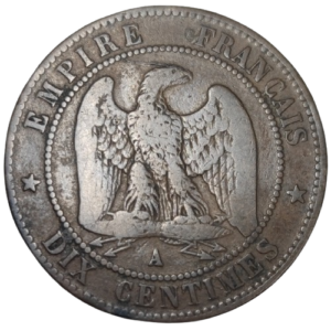 Napoléon III, 10 centimes 1856 Paris satirique