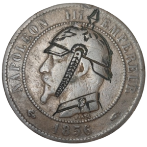 Napoléon III, 10 centimes 1856 Paris satirique