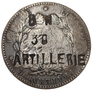 IIIème République, 10 centimes Cérès 1894 contremarque militaire
