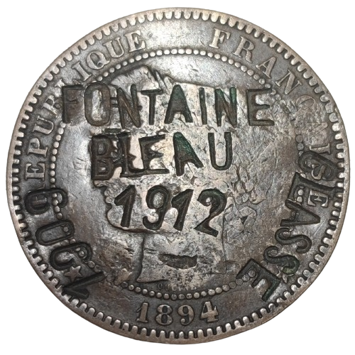 IIIème République, 10 centimes Cérès contremarque militaire