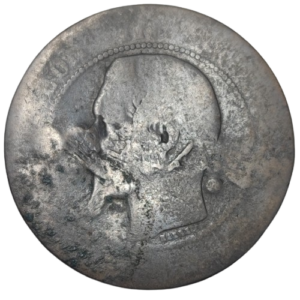 Napoléon III, 10 centimes contremarque « CLOVIS »