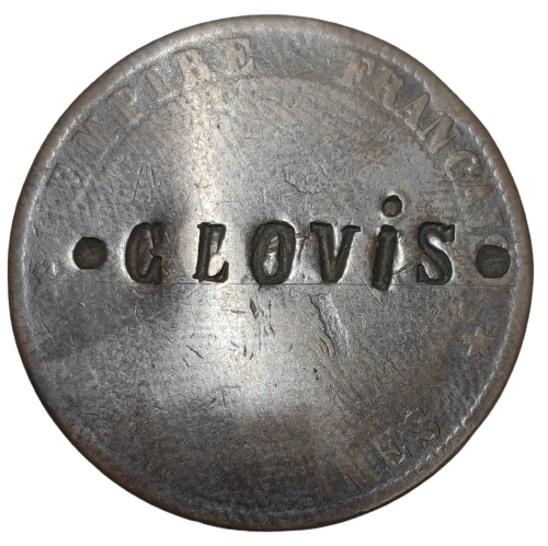 Napoléon III, 10 centimes contremarque "CLOVIS"