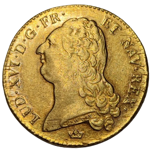 Louis XVI, double louis d'or à la tête nue 1790 Toulouse