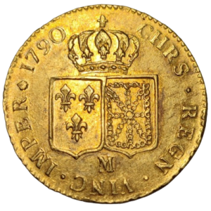 Louis XVI, double louis d&rsquo;or à la tête nue 1790 Toulouse