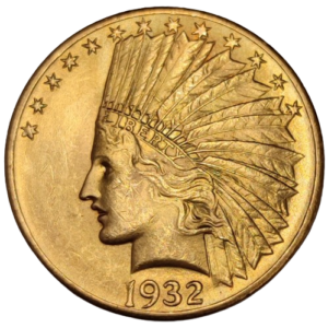 10 dollars or tête d’indien 1932 Philadelphie