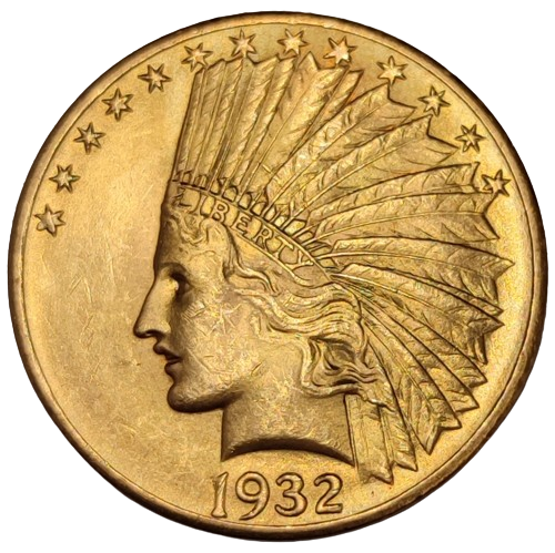 10 dollars or tête d'indien 1932 Philadelphie