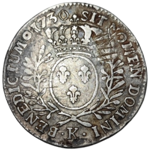 Louis XV, demi-écu aux branches d’olivier 1730 Bordeaux