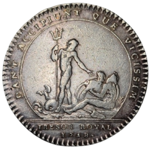 Louis XV, jeton, trésor royal 1758