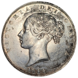 Victoria, 1/2 crown 1844