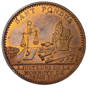 Administration des monnaies, jeton publicitaire du magasin de la monnaie de Paris
