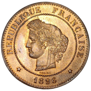 IIIème République, 5 centimes Cérès 1896 Paris