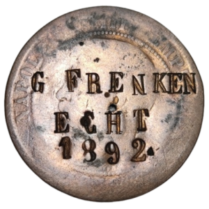 Napoléon III, 10 centimes contremarque publicitaire « Vin de Naples FLAMENT »