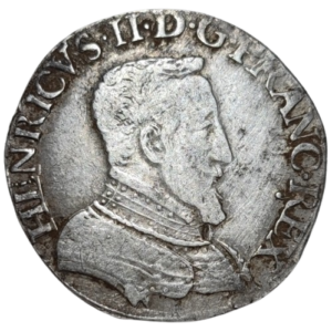 Henri II, demi-teston à la tête nue, 1er type 1552 Paris
