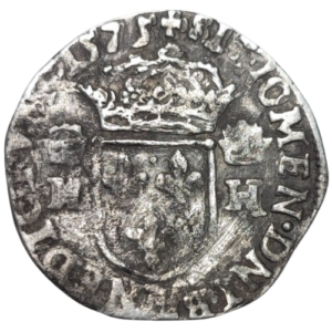 Henri III, teston, 4ème type au col gaufré 1575 Nantes