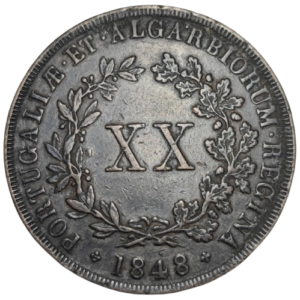 Marie II, 20 reis 1848 Lisbonne