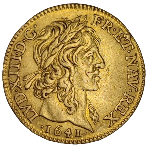 Louis XIII, demi-Louis d'or aux huit L 1641 Paris