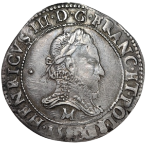 Henri III, franc au col fraisé 1585 Toulouse