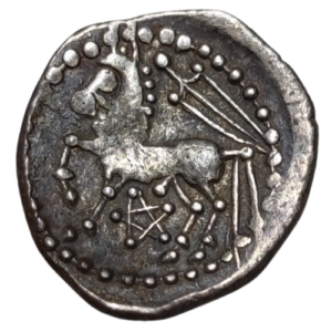 Bituriges Cubes (région de Bourges), denier au glaive et au pentagramme
